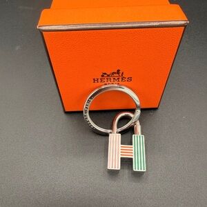 Hermès Multicolor H Key Ring Charm
